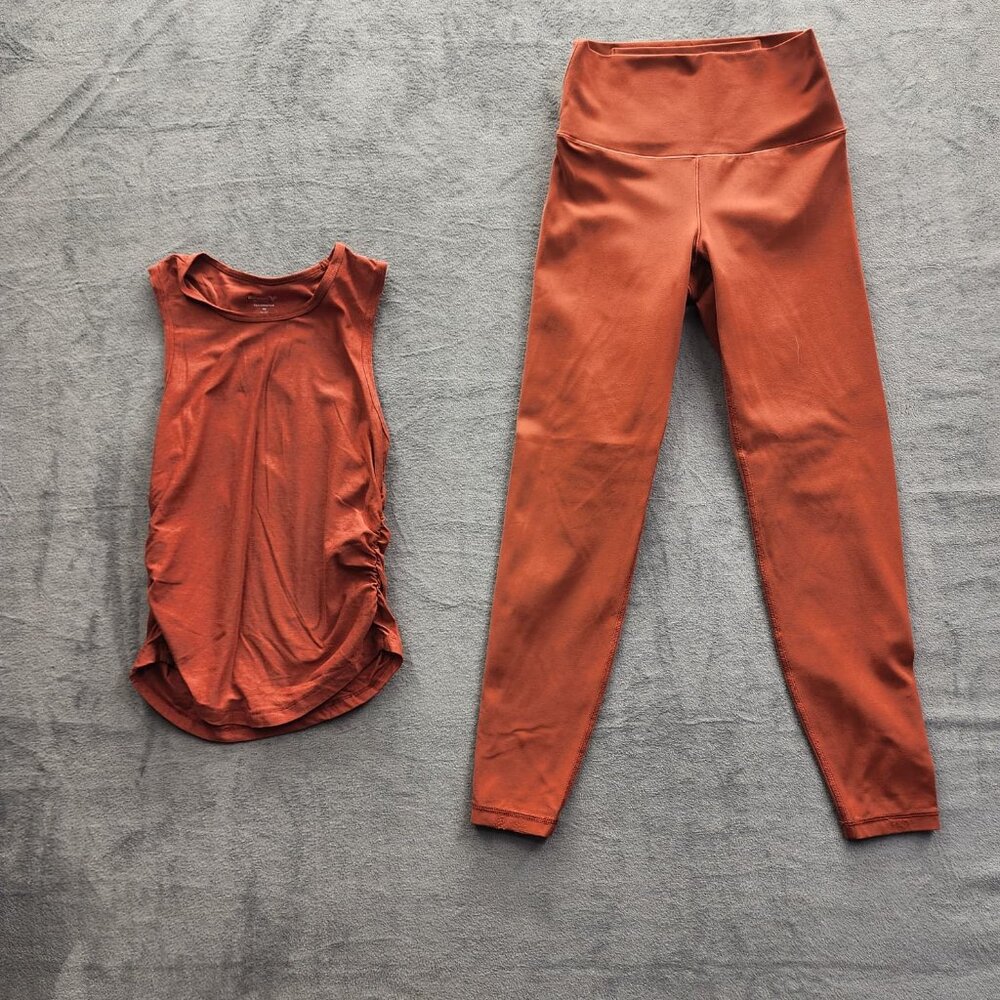 Athleisure 2-piece Set Tank Leggings Rust Old Navy XS - Picture 2 of 14
